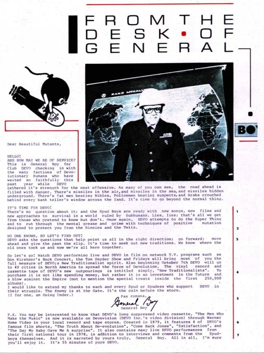 General Boy Letter 1981