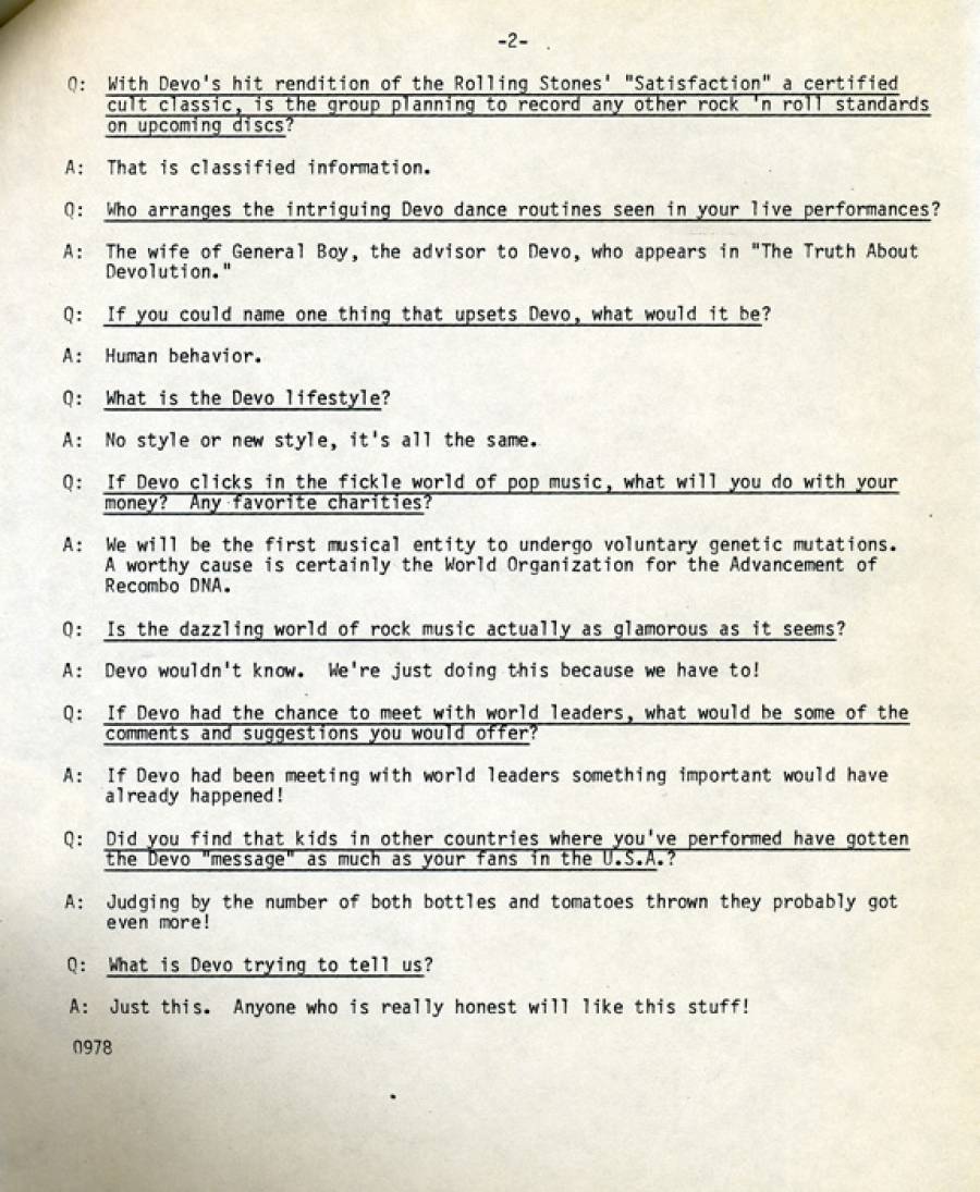 Devo Meets The Press – 1980 – page 2