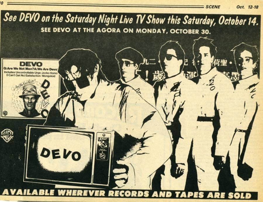 DEVO/SNL Advert in Scene Mag ’78